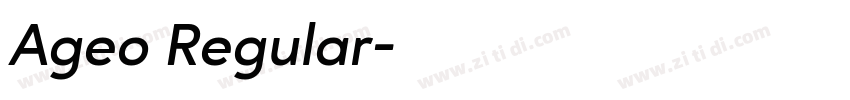 Ageo Regular字体转换